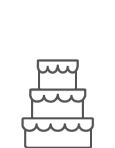 Wedding Cake - 80 Servings
